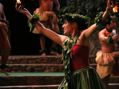 Hula dancer closeup