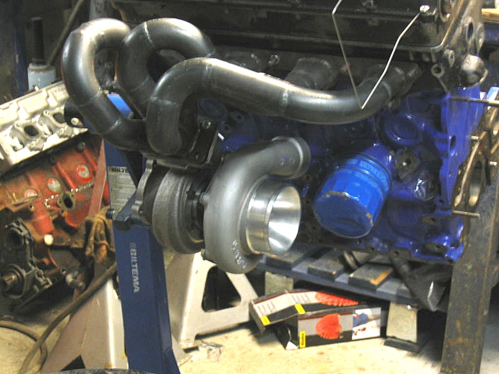 Mocked up exhaust (ignore engine and turbo, which are not mine).