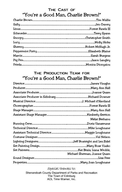 Program Cast & Crew - Edinburg