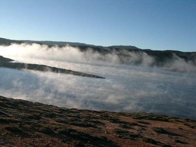 Water Vapor Condensed on the Surface of Lake 1