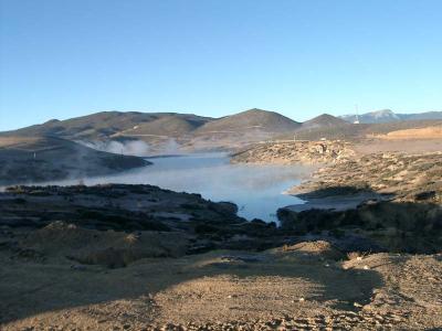 Water Vapor Condensed on the Surface of Lake 2