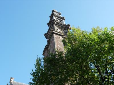 Tower of the Westerkerk, along the Prinsengracht.