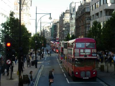 Oxford Street, complete with buses.