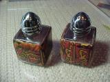 Faux Mokume Gane Egyptian theme S & P shaker set