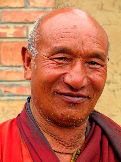 Balding monk