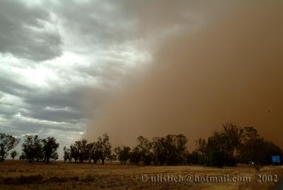 Sand storm in NSW Australia
