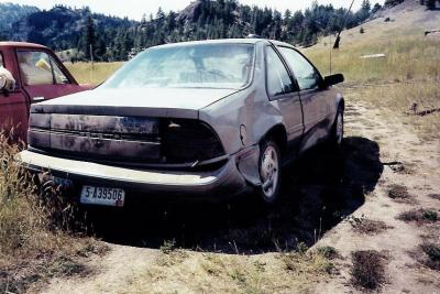 Crazy Jay's car after he finished with it.