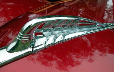 Plymouth woodie hood ornament