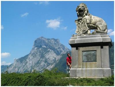 Traunstein and Lionmonument