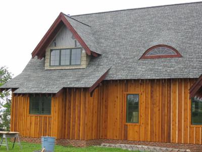 Shingles are going up in the dormers