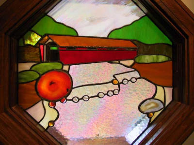 Covered bridge octagonal window