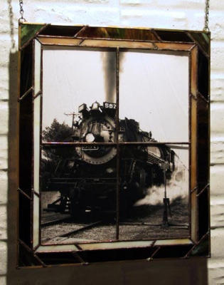 Picture frame for sepia toned photograph