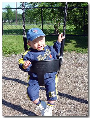 He loves to swing