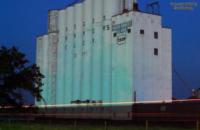 BNSF Streak And Elevator At Roggen, CO