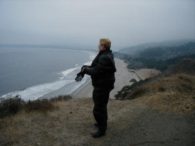 Max looks out into the ocean