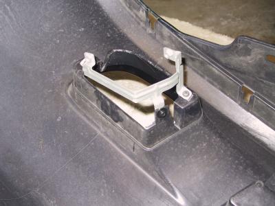 Right bracket installed