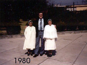 George and the Oblates of Jesus the Priest, in Mexico City (1980