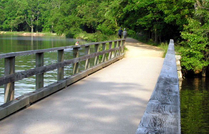 One of the many walking and biking bridges along the towpath