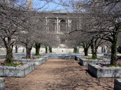 Plaza on the south side of the Art Institue