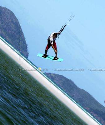 Kite surfing at Whitehaven beach QLD