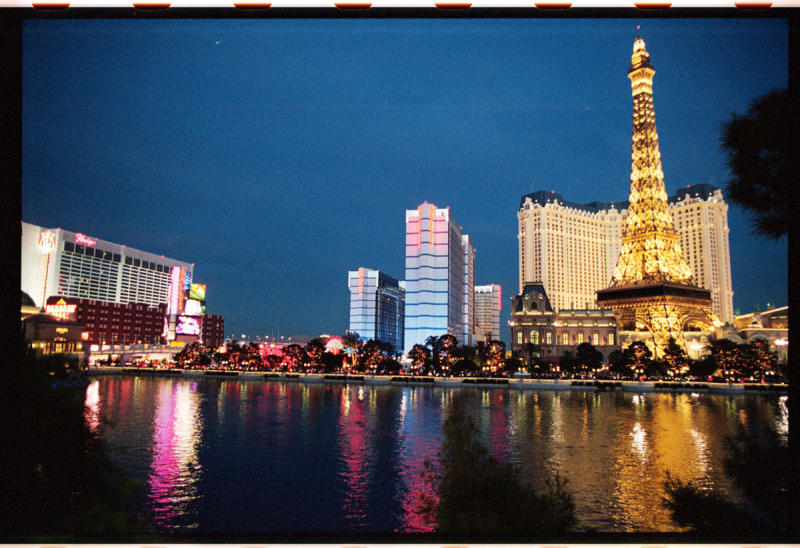 Bellagio view of Paris and Bally's