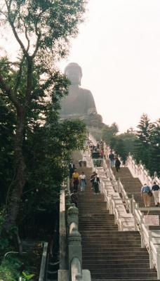 Budda in the mist