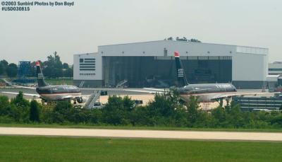 US Airways Maintenance Hangar with B737-3B7 N375US aviation stock photo #6067