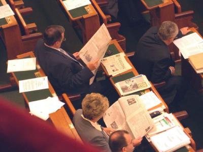 Members of Parliament at work during a session