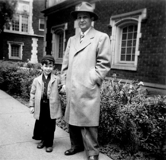 My father and me, Chicago,  April 1947