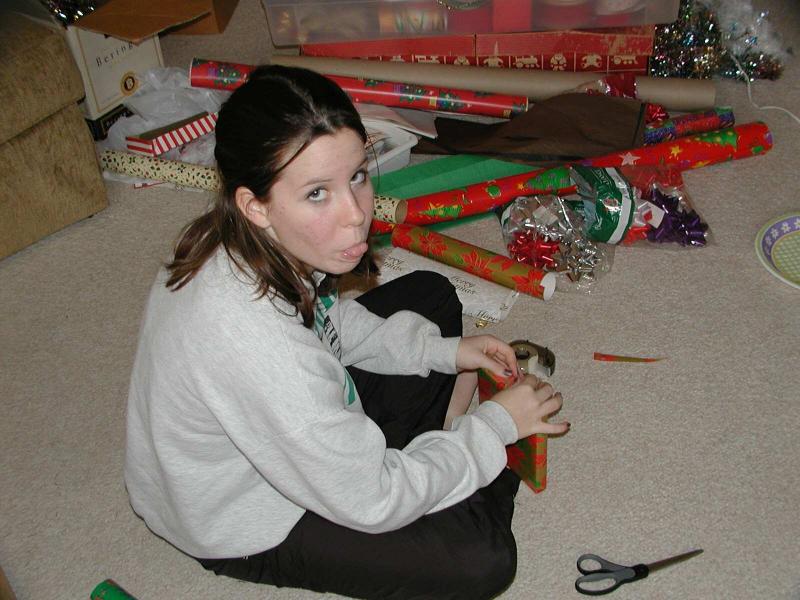 Carolyn Wrapping Presents