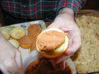 Orange Stuffed with Sweet Potatoes
