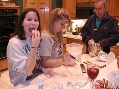 PaPa Giving Carolyn the Evil Eye for Eating Dough