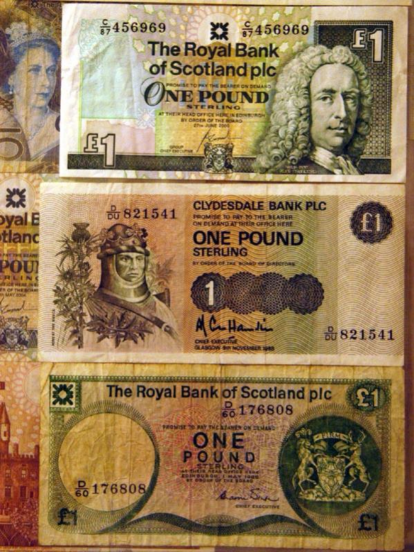 Scotland issues it's own banknotes, in addition to those of the Bank of England