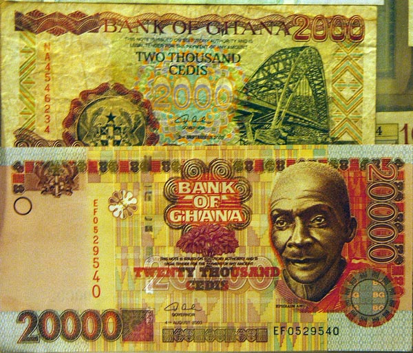 Ghanas currency is the Cedi (now obsolete)