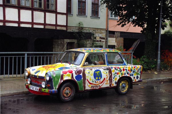 Painted up East German Trabant