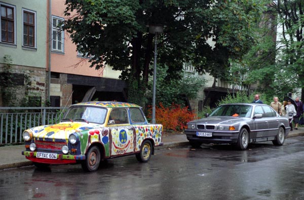 Trabbie & BMW in Erfurt