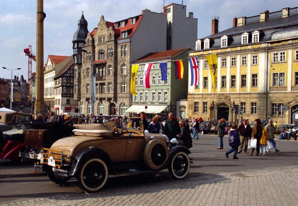 Old car on the Marktplatz in Eisenach