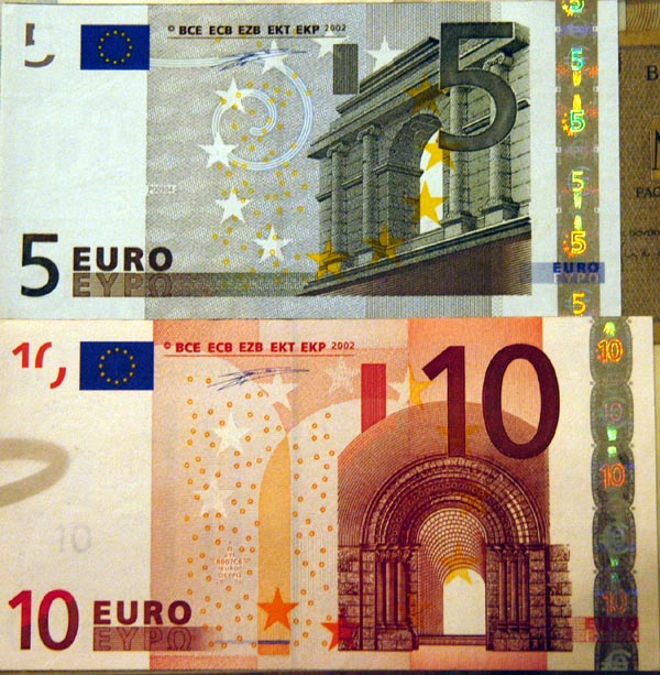 5 & 10 Euros