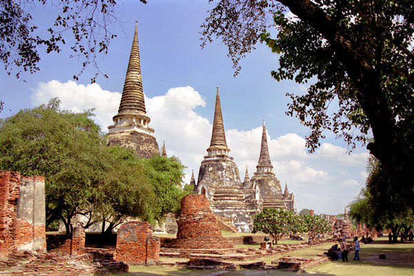 The 3 chedis of Wat Phra Si Sanphet