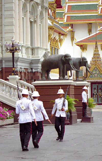 Changing of the guard, Grand Palace, Bangkok