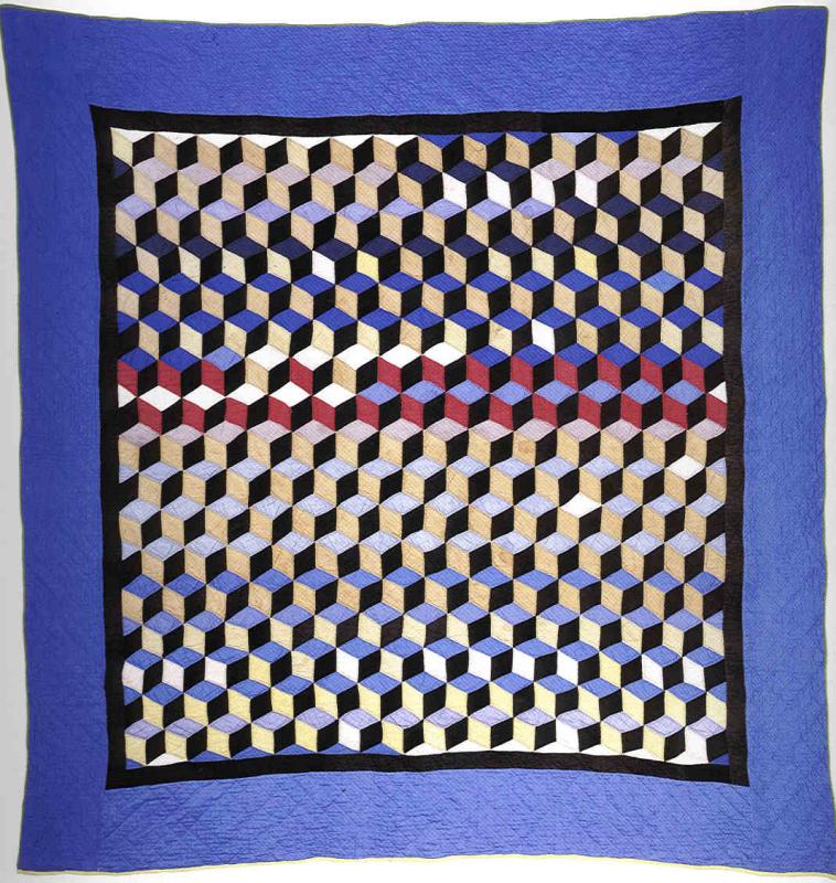 019:Tumbling Blocks-Ohio or Indiana c.1925  72x70
