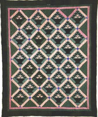 048:Baskets-LaGrange County, IN -dated in quilting 1935  83x69
