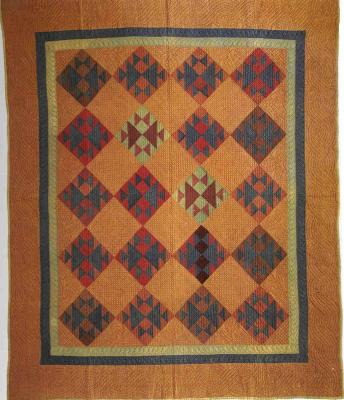 013:Crosses and Losses-Holmes County, OH -dated in quilting 1898  80x69