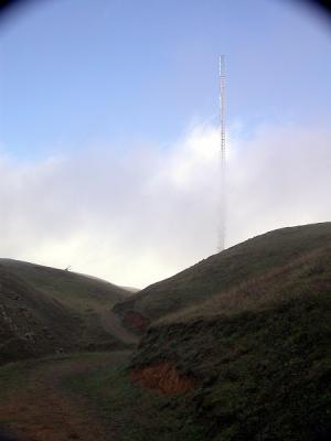 Antenna near the top.