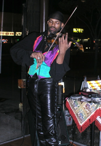 Store Window Violinist