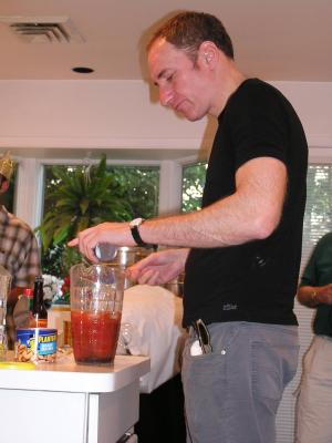 David making the perfect Bloody Mary
