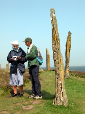 Ring of Brodgar, with Ruth and Margot