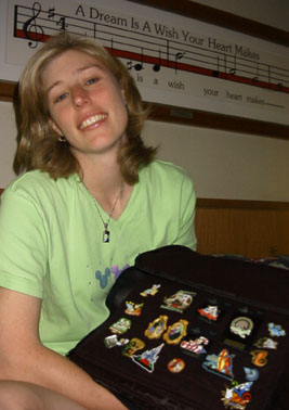 Dagny with some of her Disney pins