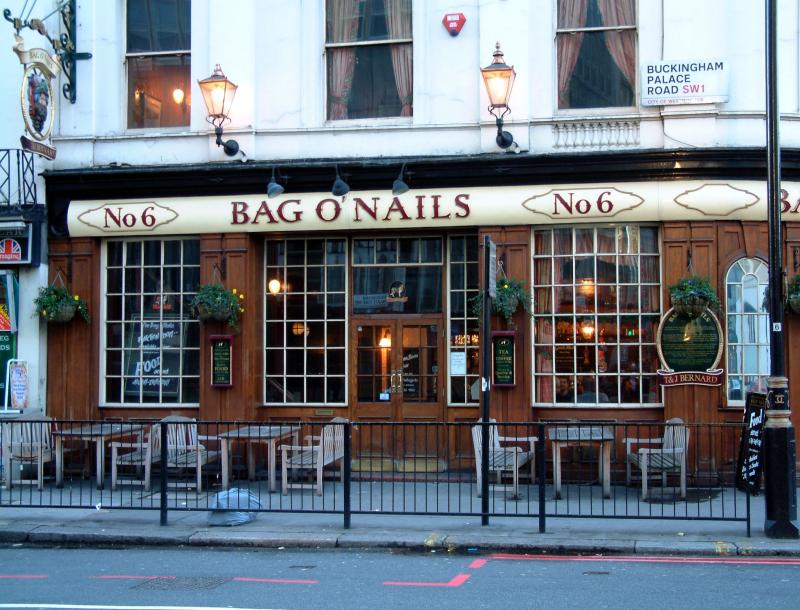 .....The Bag o Nails The nearest pub to the palace...lets pop in Kim and se if charles will get us a beer.......