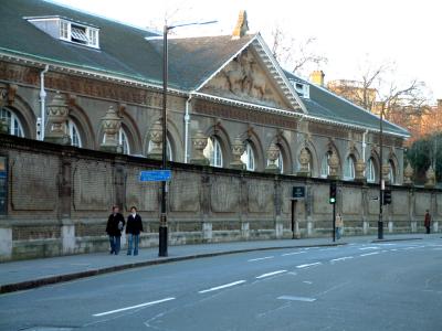 ........The west side of the royal Mews and NO!! you cant climb the wall Kim.......